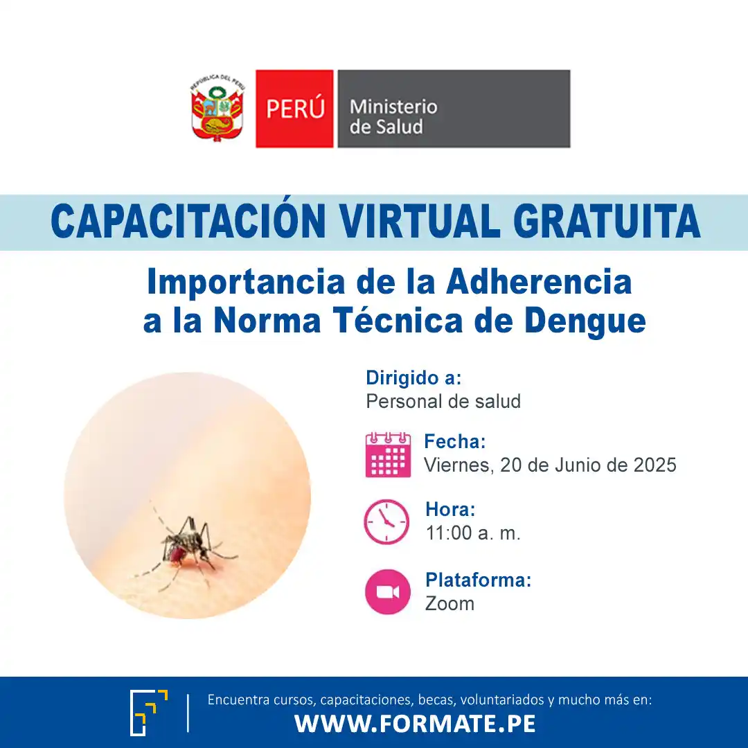 Image from Convocatorias - Medicina: Empleos - Capacitaciones: 📢 ¡Capacitación virtual gratuita! Organizada por el MINSA 📌 Tema: Im...