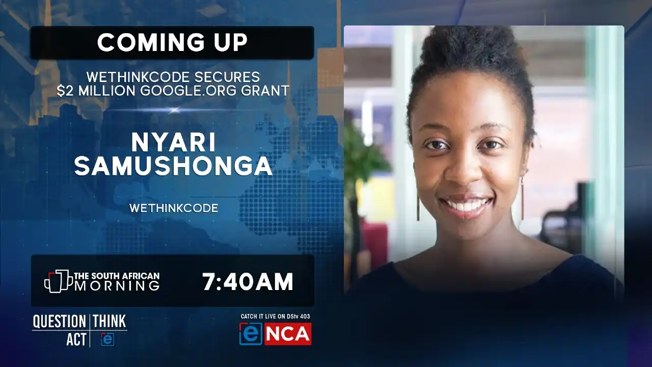 Image from eNCA: [COMING UP] Google backs local AI talent in a big way with a multi-mil...