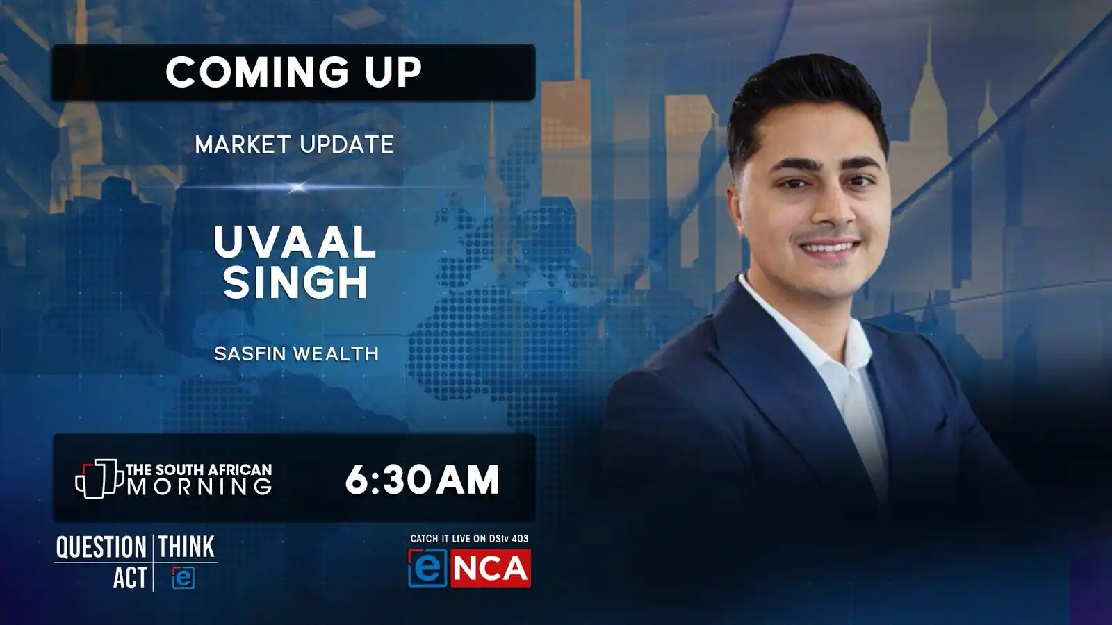 Image from eNCA: [COMING UP] It’s almost the end of a short trading week. We find out m...