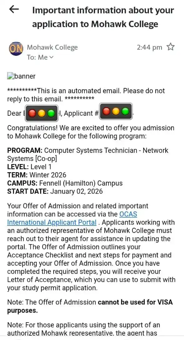 Image from Ezego Educonsult Empire Ltd RC:6882665: 🎉 Congratulations to one of our applicants on securing their admissio...