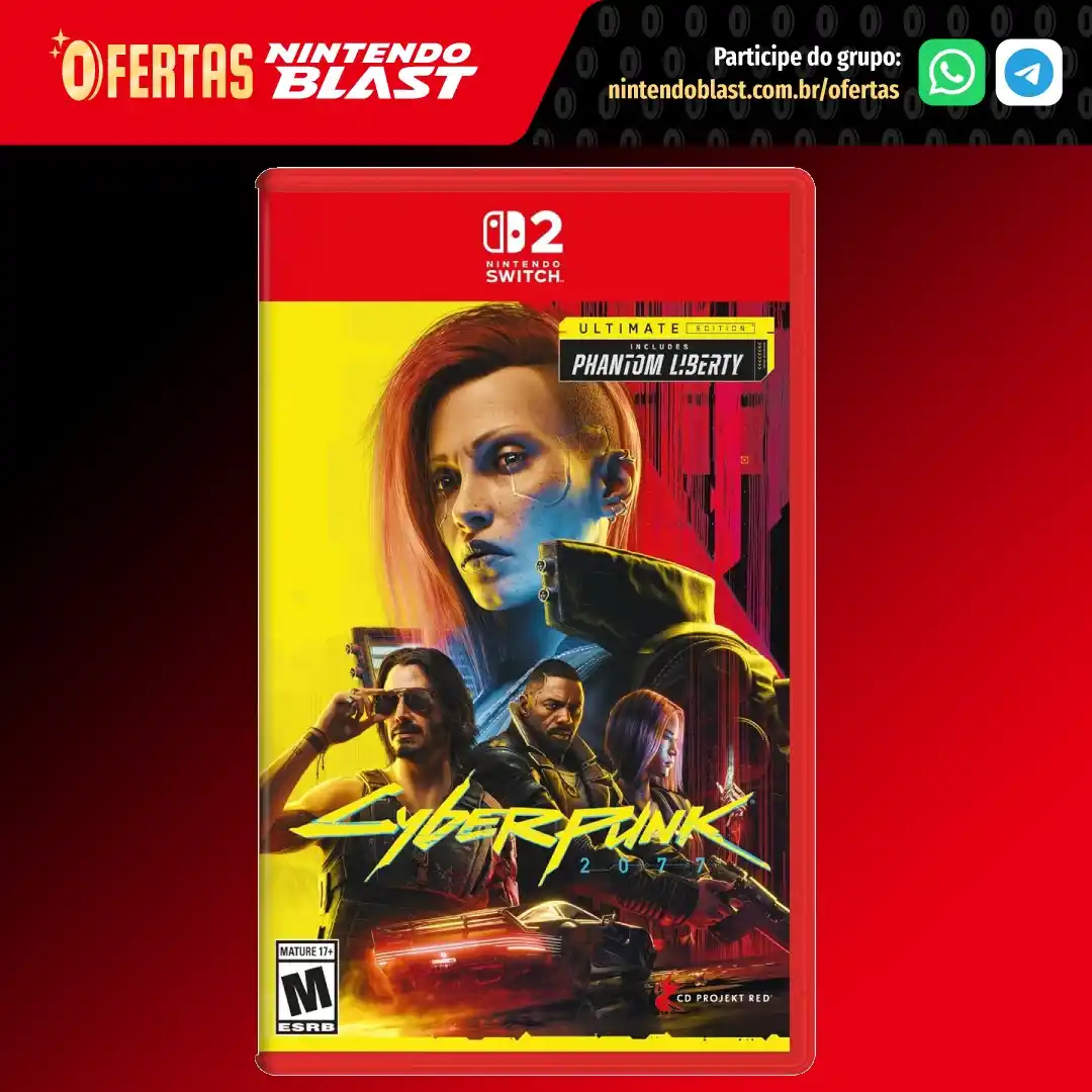 Image from Ofertas Nintendo Blast: 👾 *Cyberpunk 2077 – Ultimate Edition* (via Amazon) * Jogo para Switch...