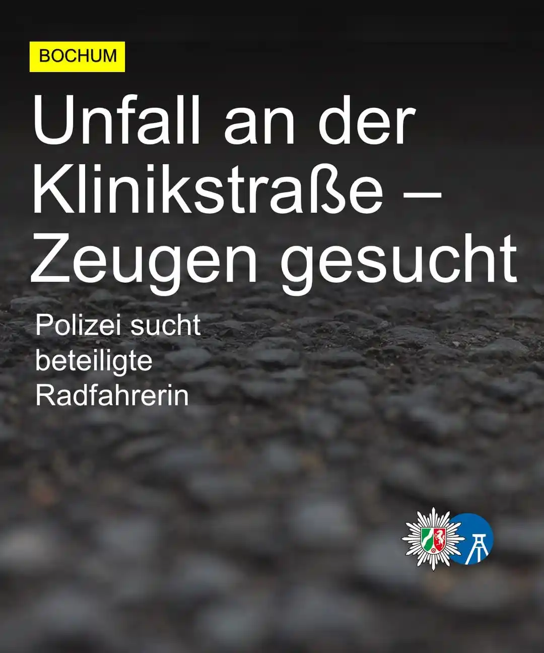 Image from Polizei NRW Bochum: Da ein Verkehrsunfall vom 20. Mai (Dienstag) noch nicht geklärt werden...