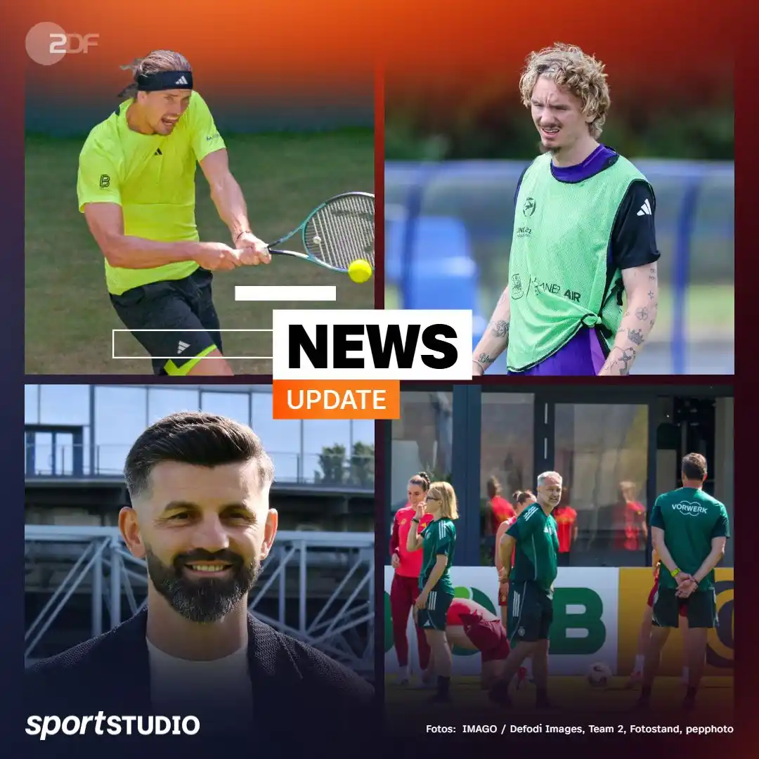 Image from ZDF Sportstudio : Das Wochenende ist nah! Hier noch die aktuellen Sport-News. 👇   🎾 Al...