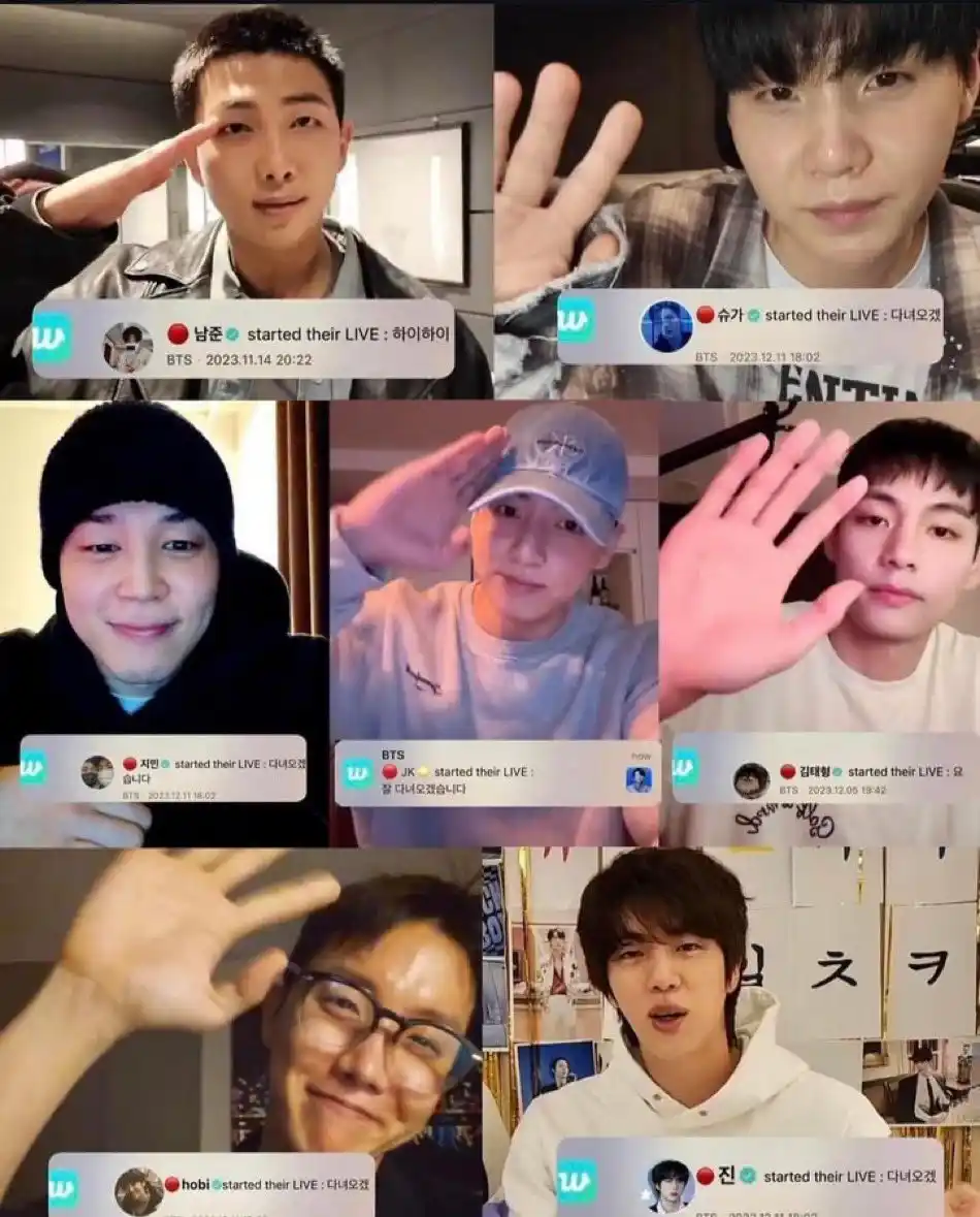 Image from INFO ONLY. ARMY 💜 Bienvenidos A Casa OT7💜: —Deja tu reacción "💜" si estuviste presente en el regreso de cada mie...