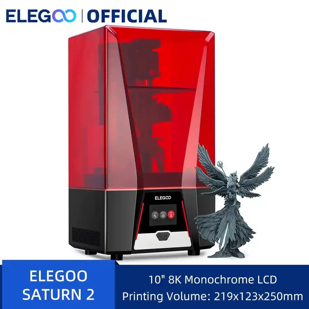 Image from Nerd Ofertas e Cupons: 🖨 ELEGOO SATURN 2 - Impressora 3D Mono MSLA, Fotocuração de Resina UV...