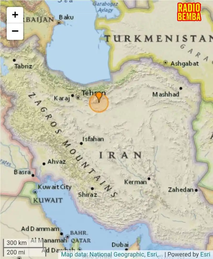 Image from *Reporteros Comunitarios #LuisLópez UN TELEFONO UN REPORTERO*: En cuanto al terremoto en Irán, la profundidad es de 10 km, lo que ref...