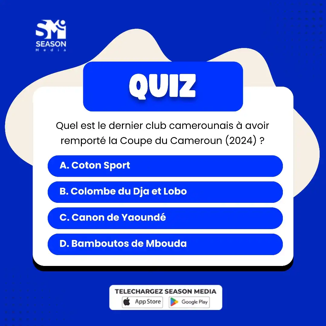 Image from SEASON MEDIA: 😁 Es-tu à jour sur l’actualité au Cameroun ? 🤔 Partage la bonne rép...