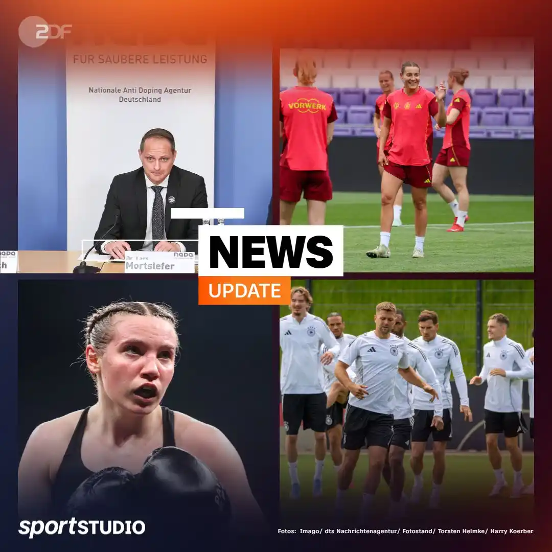 Image from ZDF Sportstudio : Es wird Zeit für den Feierabend. Hier kommen die Sport-News. 👇 🏛 D...
