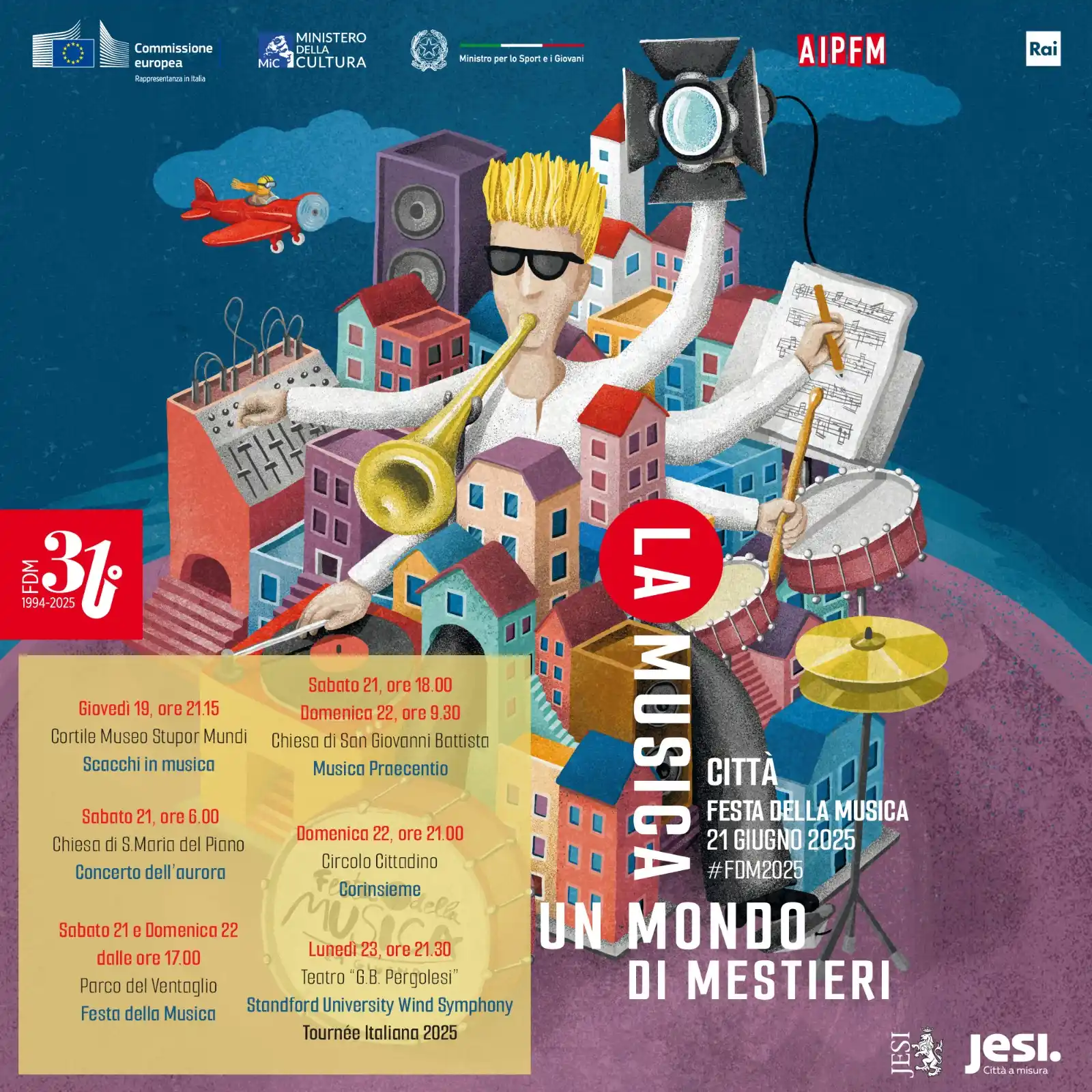 Image from Comune di Jesi: *FESTA DELLA MUSICA*  *Giovedì 19, ore 21.15* Cortile Museo Stupor Mun...