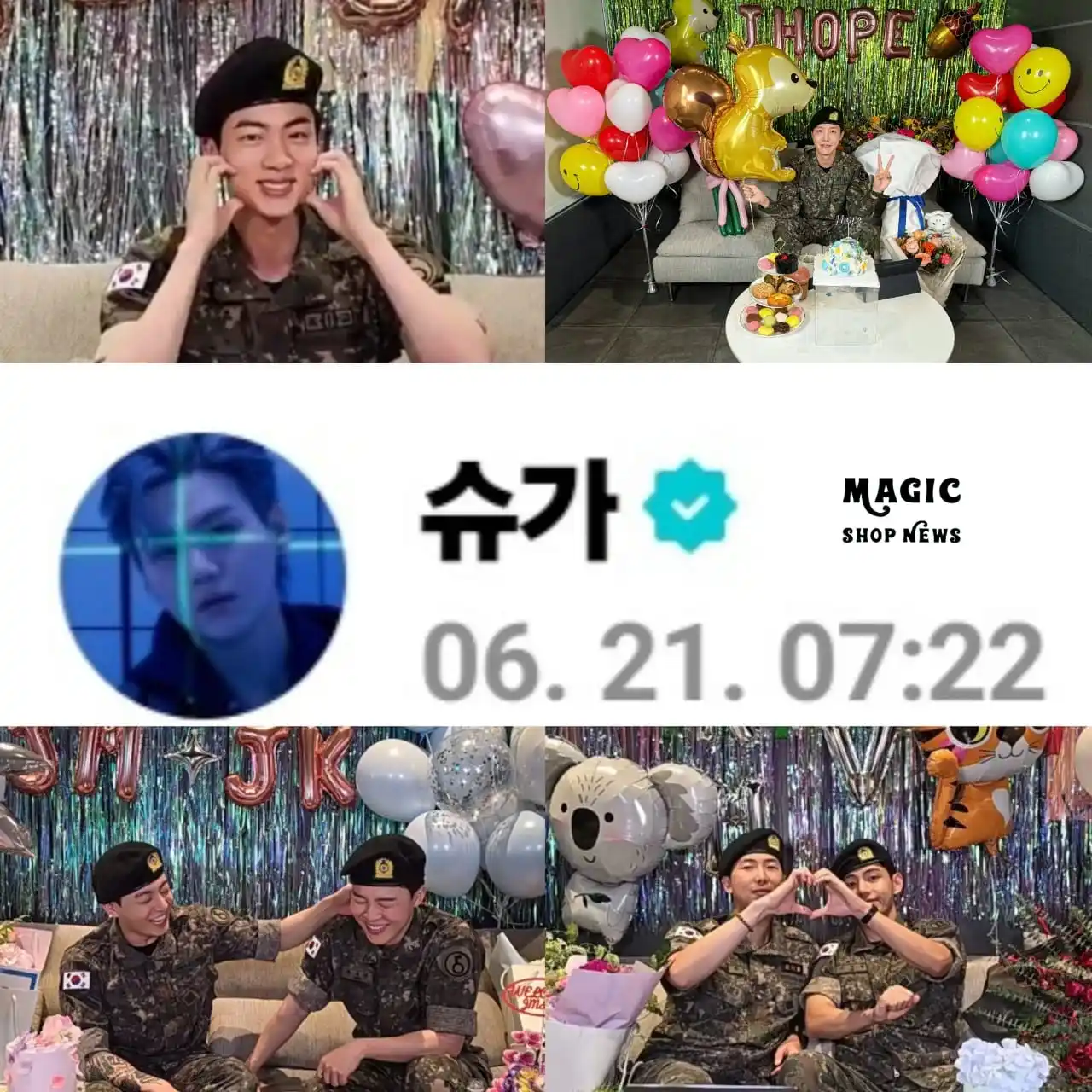 Image from Magic Shop News ⟭⟬⁷ 🪄💜 BTS: *📍FIM DA CONTAGEM REGRESSIVA* 🐨 Namjoon 🏡💜 (10/06/2025) 🐹 Jin 🏡...