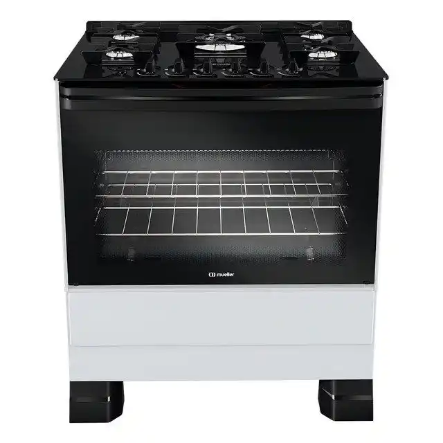 Image from 🔥Promoções/Cupons - THAUTEC⚡️: Fogão Mueller 5 Bocas Mesa de Vidro, Tripla Chama, Trempes Ferro Fundi...