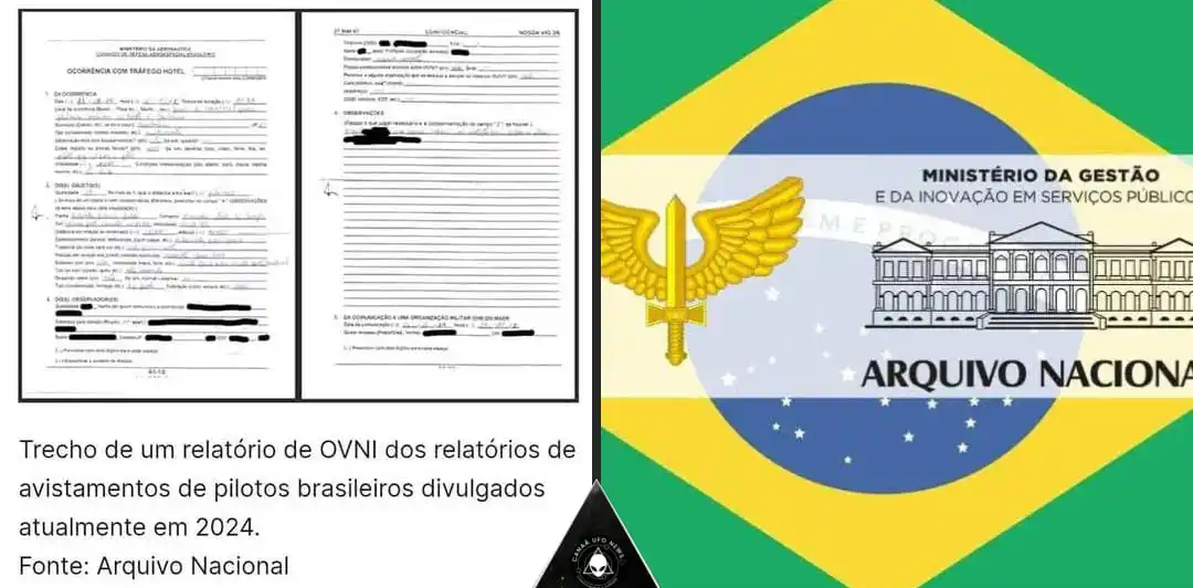 Image from CANAÃ UFO NEWS/INVESTIGATION SCiENTiFiC: *Força Aérea Brasileira divulga avistamentos de OVNIs por pilotos em 2...