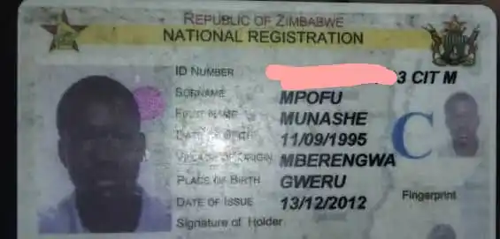 Image from Kwekwe News Bulletin📰: *Found: ID Belonging to Munashe Mpofu*  *Kwekwe News Bulletin* https:/...
