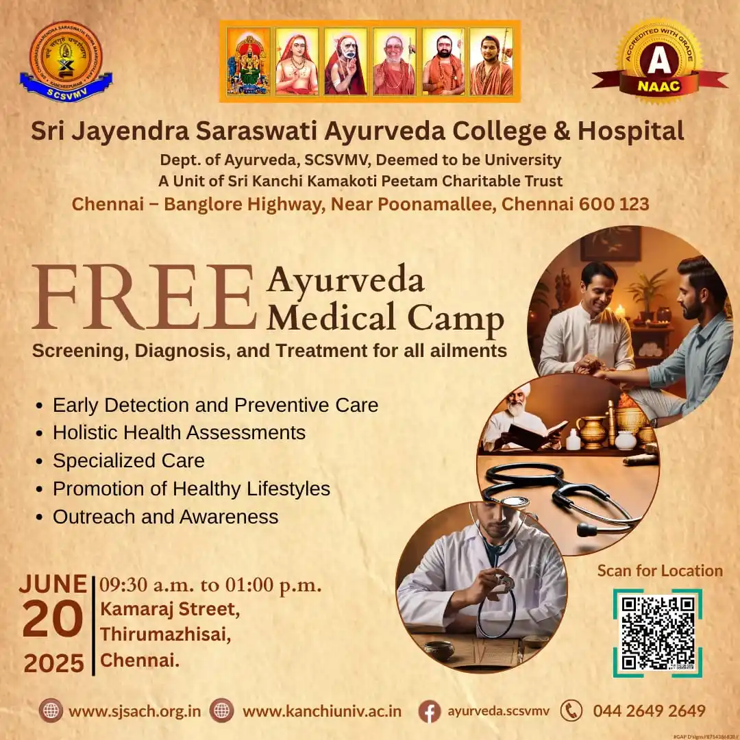 Image from SCSVMV: Free Ayurveda Wellness camp @ Thirumazhisai...