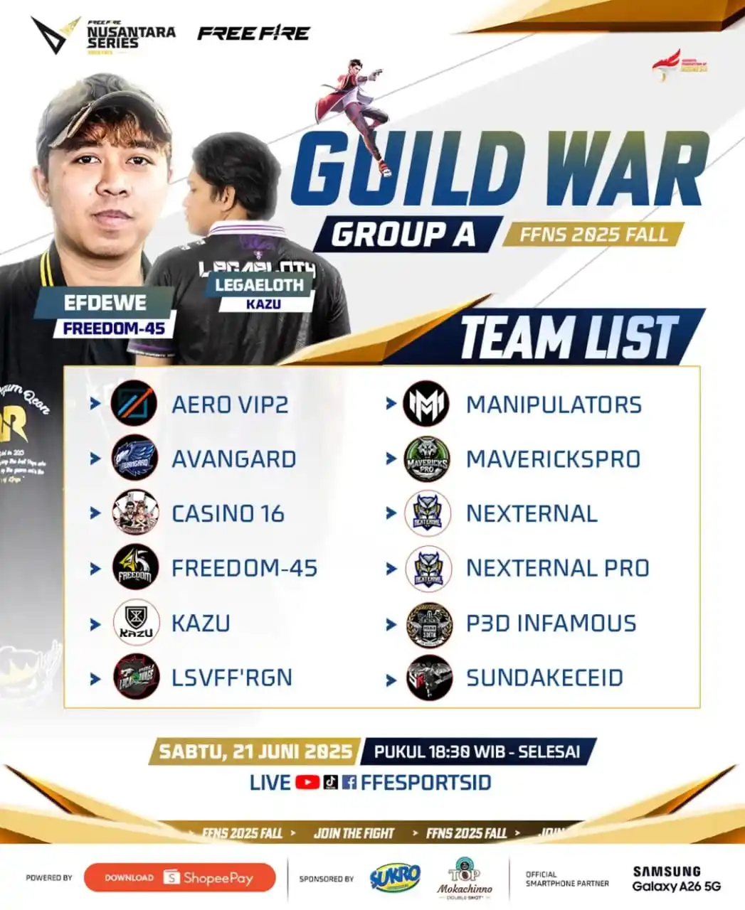 Image from Free Fire Community ID Official: *FREE FIRE ESPORTS NEWS :*  Guild War Finals Dimulai! Day 1✨  Jalur pe...