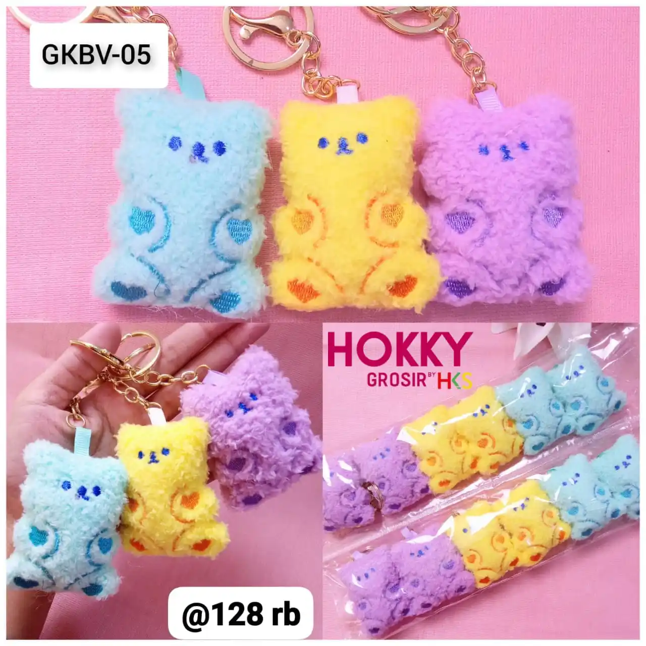 Image from GROSIR MURAH LENGKAP: Ganci bulu bear 128k/lusin (12pcs mix semua serian warna). *Exclusive ...