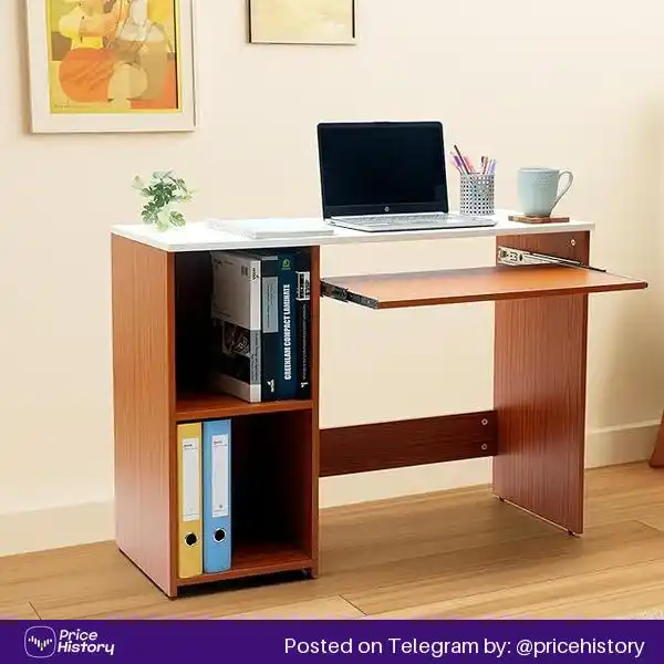 Image from CYBER CHATHAN: Green Soul Murray Engineered Wood Study Table (Natural Teak)...  Deal ...
