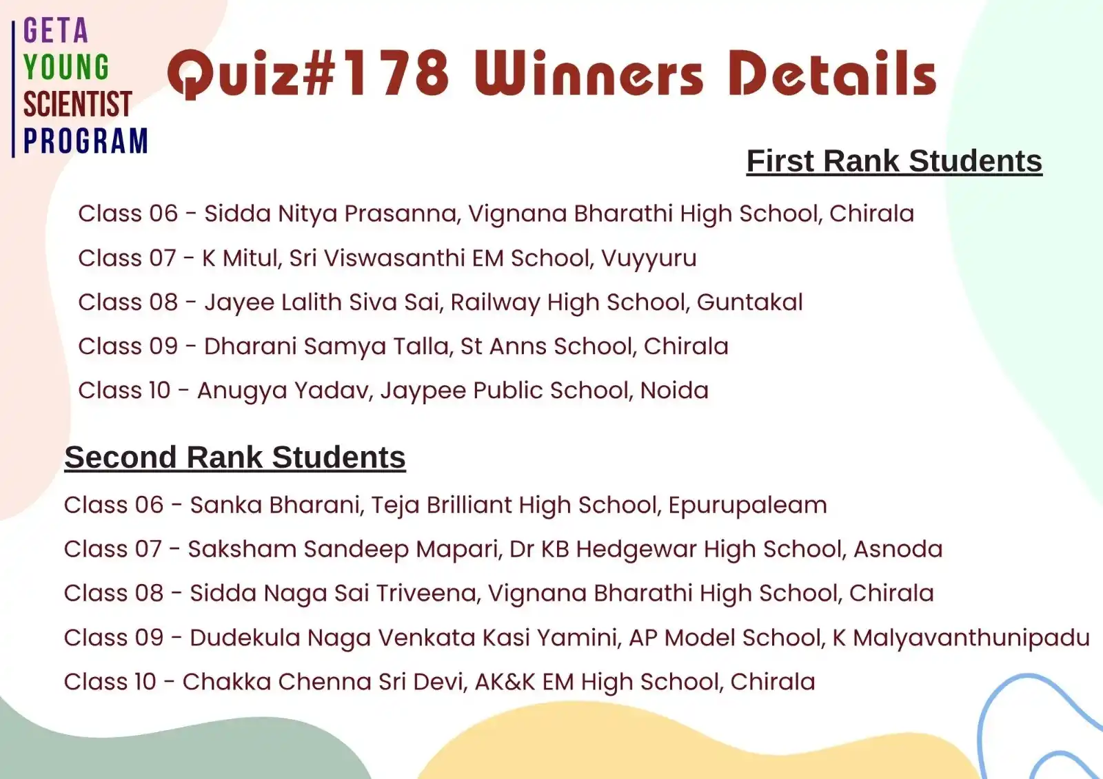 Image from Young Scientist India: 🚀 Hey Future Innovators! 🚀  🎉 GETA *Quiz <a class="text-blue-500 ho...