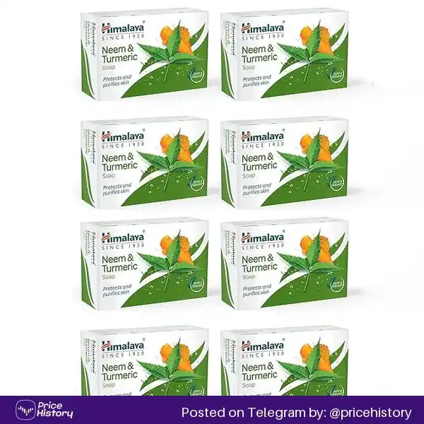 Image from CYBER CHATHAN: Himalaya Neem & Turmeric Soap, 125 g (Pack of 8) Deal Price: ₹270 ₹46...