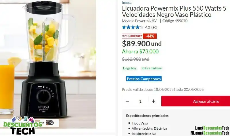Image from Descuentos Tech 🟢: <a class="text-blue-500 hover:underline cursor-pointer" href="/hashtag...