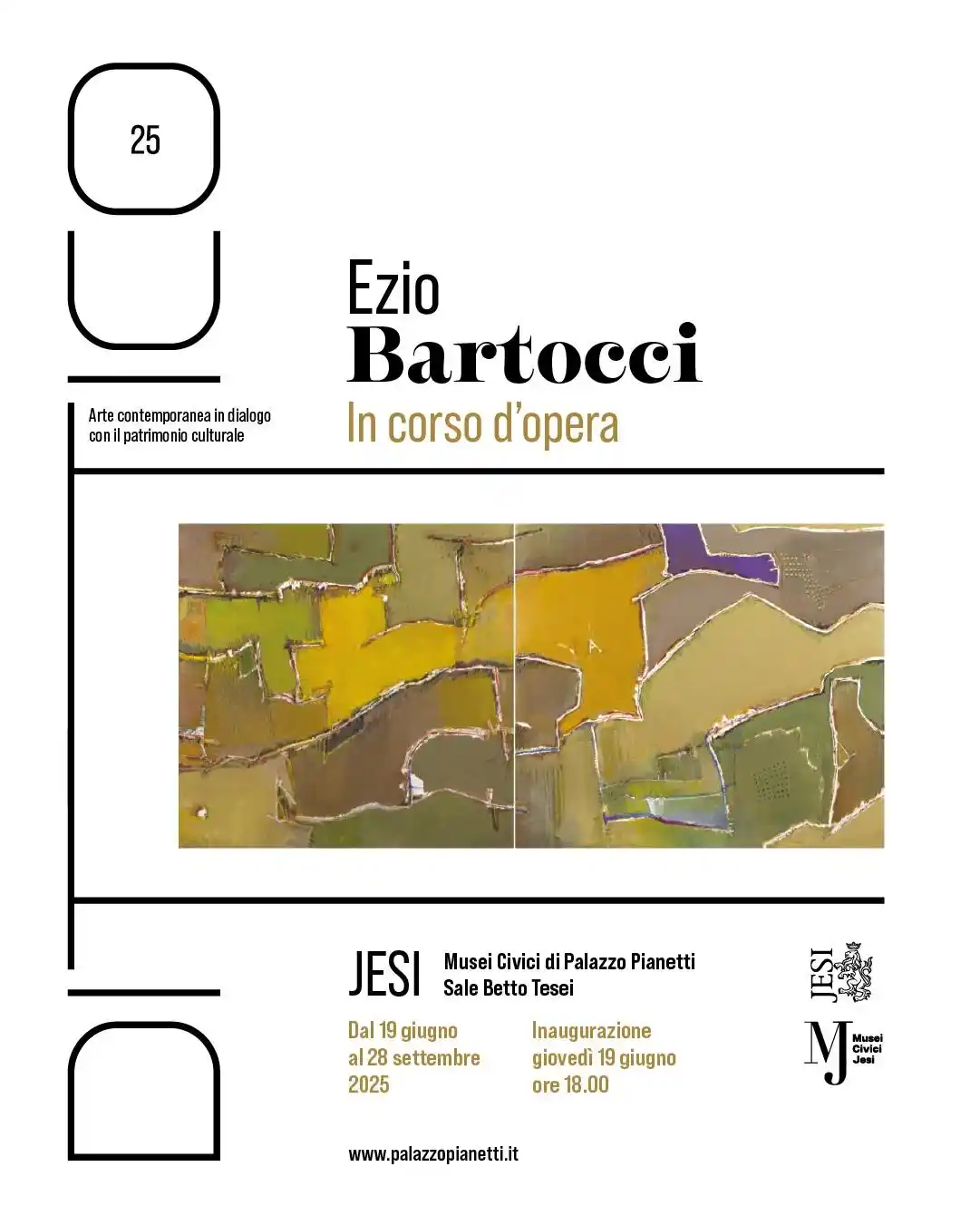 Image from Comune di Jesi: *🎨IN CORSO D'OPERA* *Inaugurazione della mostra di Ezio Bartocci*  📅...
