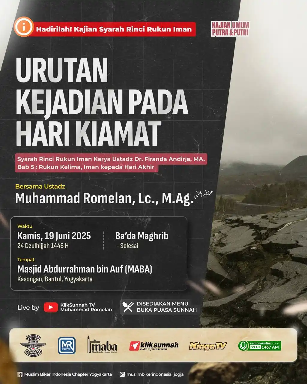 Image from Radio Muslim Jogja: 🚦*INFO KAJIAN RUTIN MBI YOGYAKARTA RUKUN IMAN* Hadirilah kajian rut...