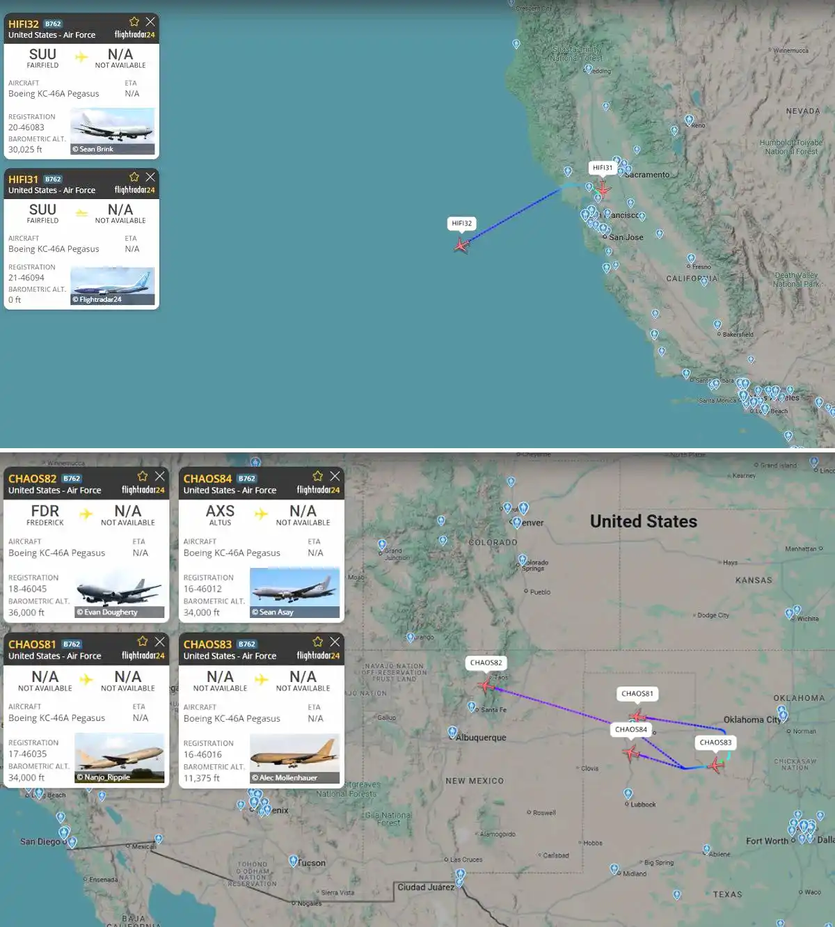 Image from CODIGO OCULTO: 🚨🇮🇷🇮🇱 Varios aviones cisterna de reabastecimiento aéreo KC-46A “P...