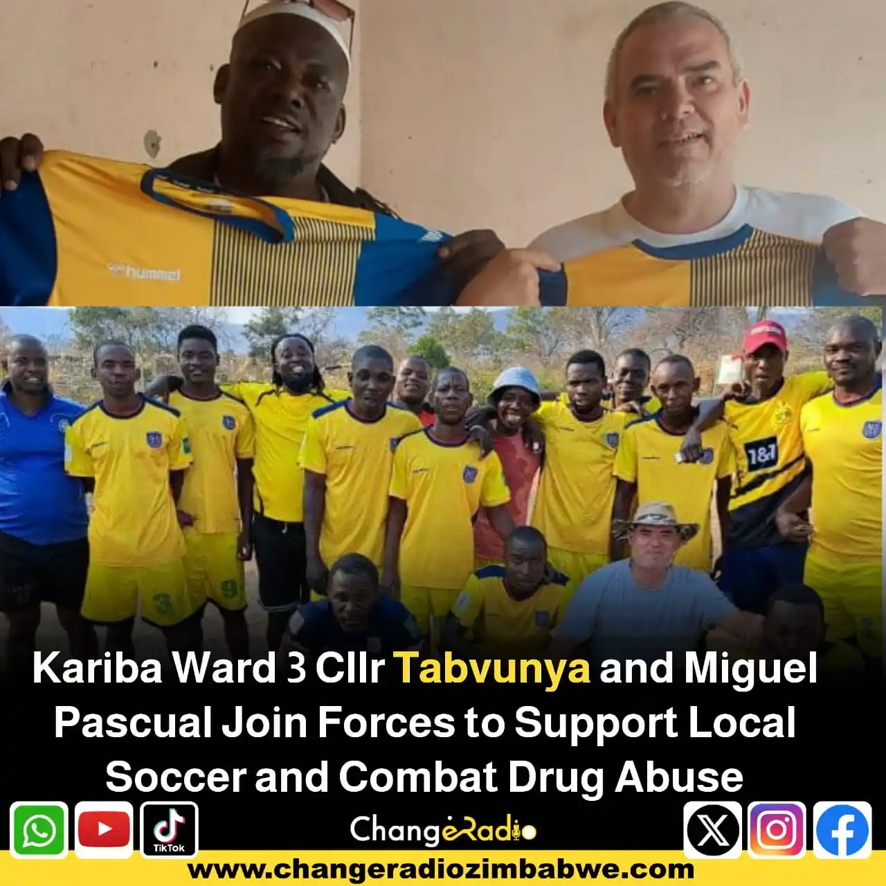Image from Change Radio : *_Kariba Ward 3 Cllr Tabvunya and Miguel Pascual Join Forces to Suppo...