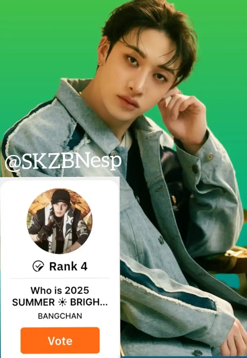 Image from STRAY KIDS - BREAKING NEWS ✨🌿: [🗳️| *KOOKY*]   ‼️Stay, remember to keep voting by Bang Chan in the c...