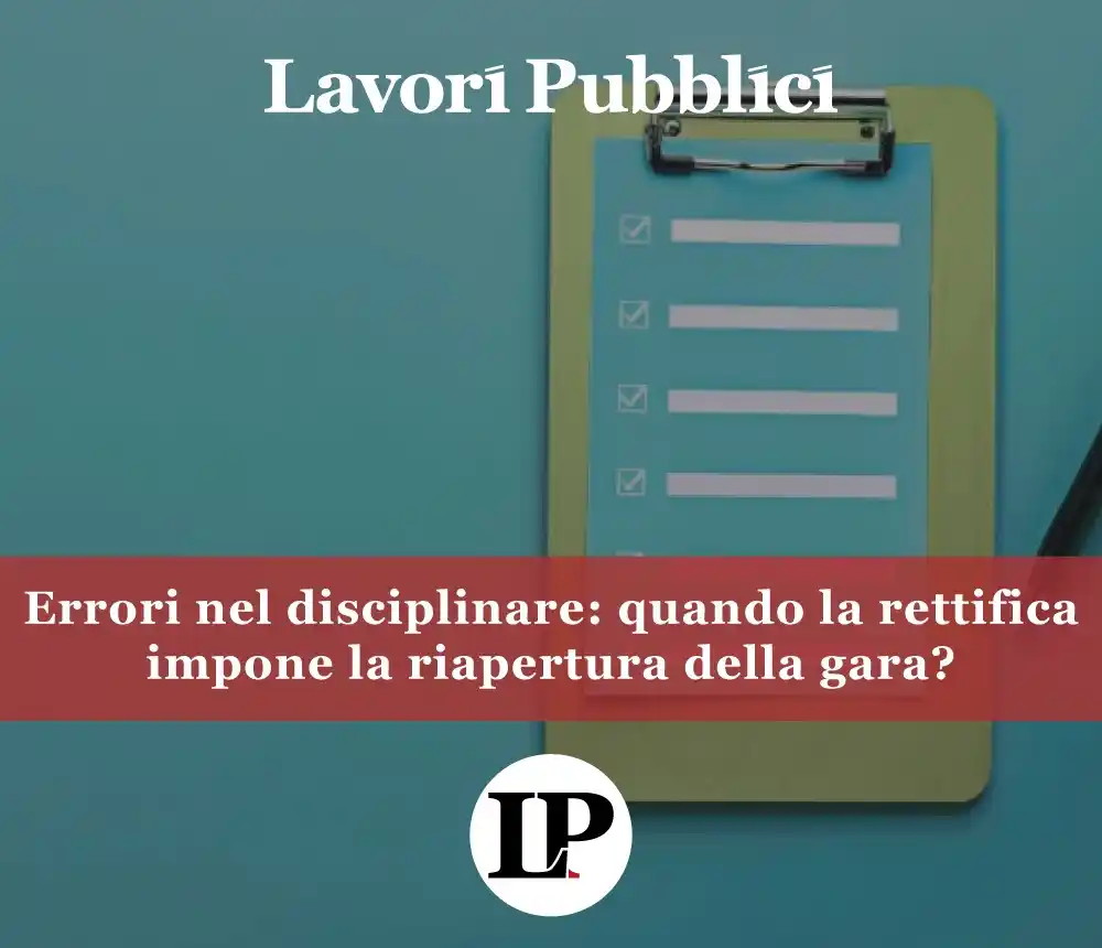 Image from Lavori Pubblici: ❓ La stazione appaltante può correggere errori significativi nella doc...