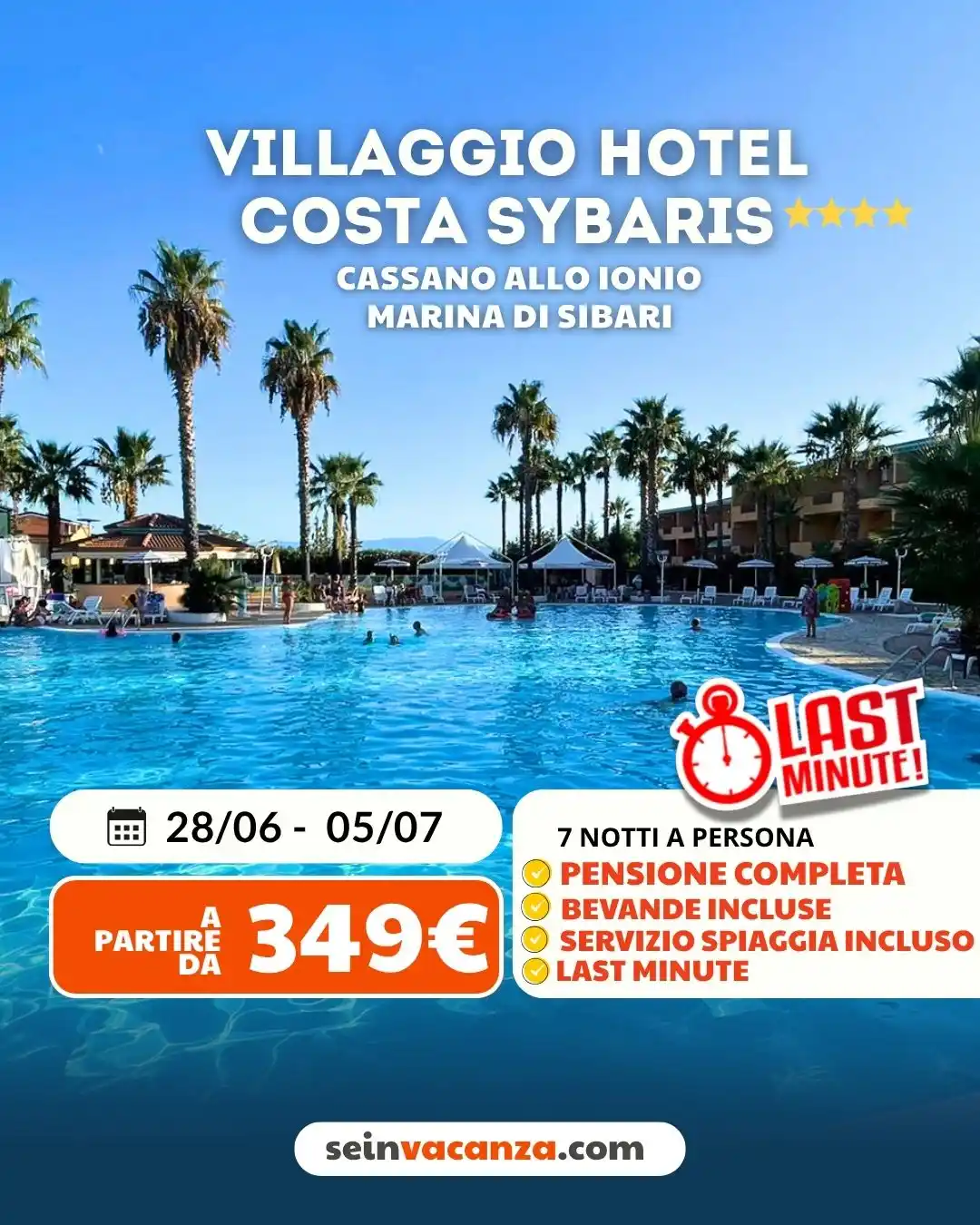 Image from Seinvacanza 🏖️ - le migliori offerte per la tua vacanza al mare: 🌴 LAST MINUTE da non perdere! 🌴 Il relax ti aspetta al Villaggio Hot...
