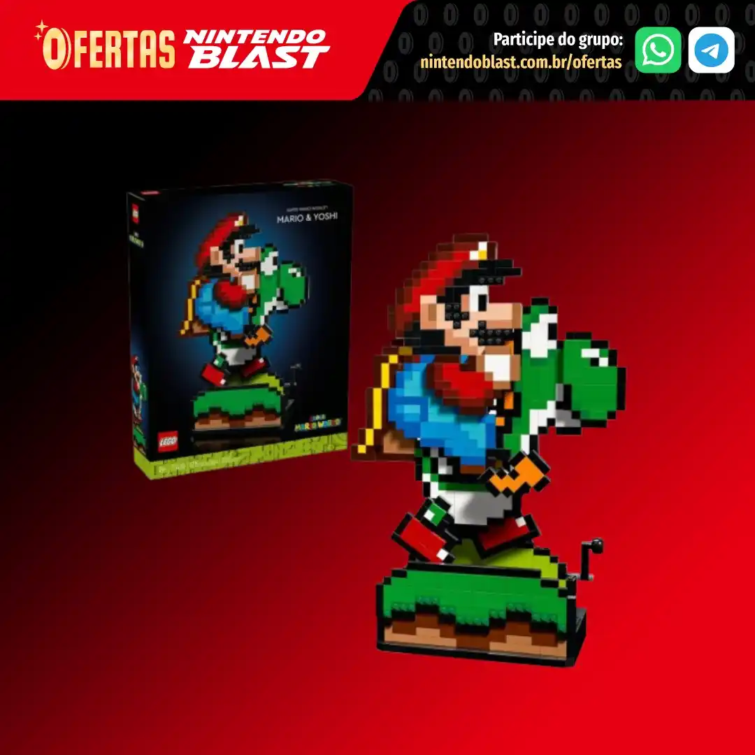 Image from Ofertas Nintendo Blast: 👾 *LEGO Super Mario World : Mario e Yoshi* (via Amazon) * Frete gráti...