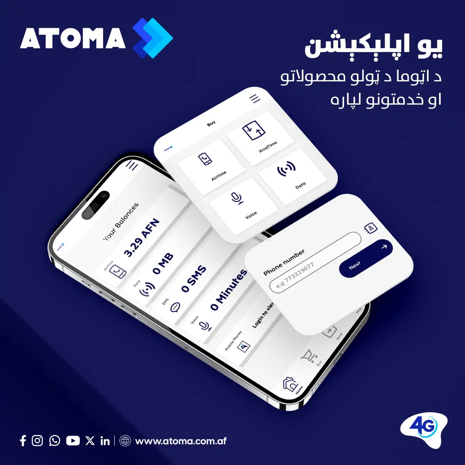 Image from ATOMA: له ATOMA Store اپلېکېشن سره تاسو کولای شئ د اټوما خدمتونو او محصولاتو ...
