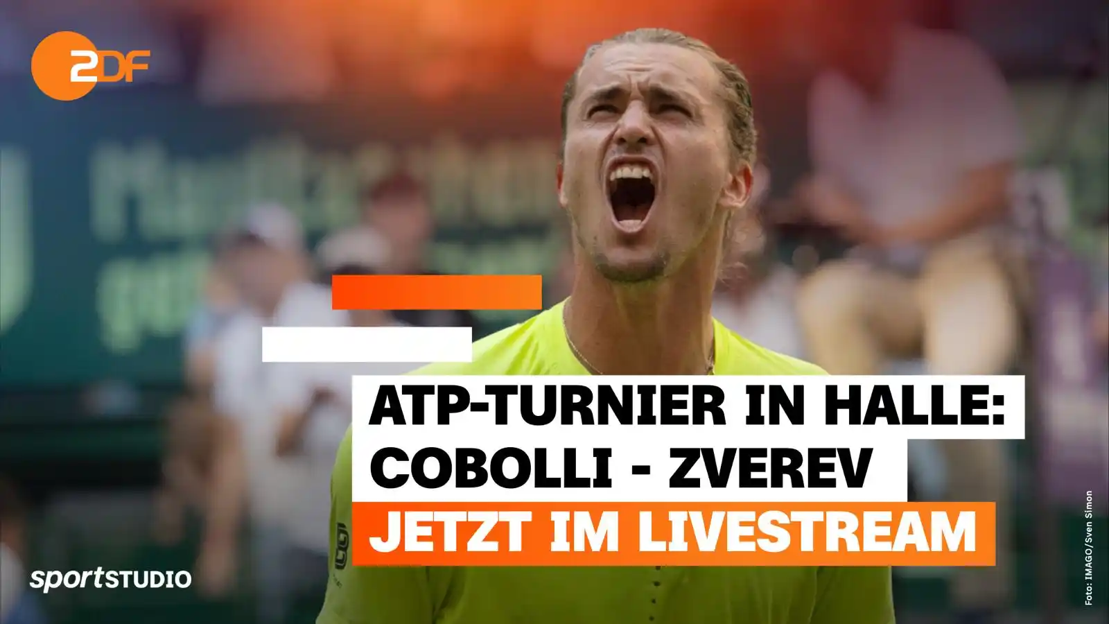 Image from ZDF Sportstudio : 🎾 Lust auf Tennis? Gibt's jetzt live bei uns: Alexander Zverev gegen ...