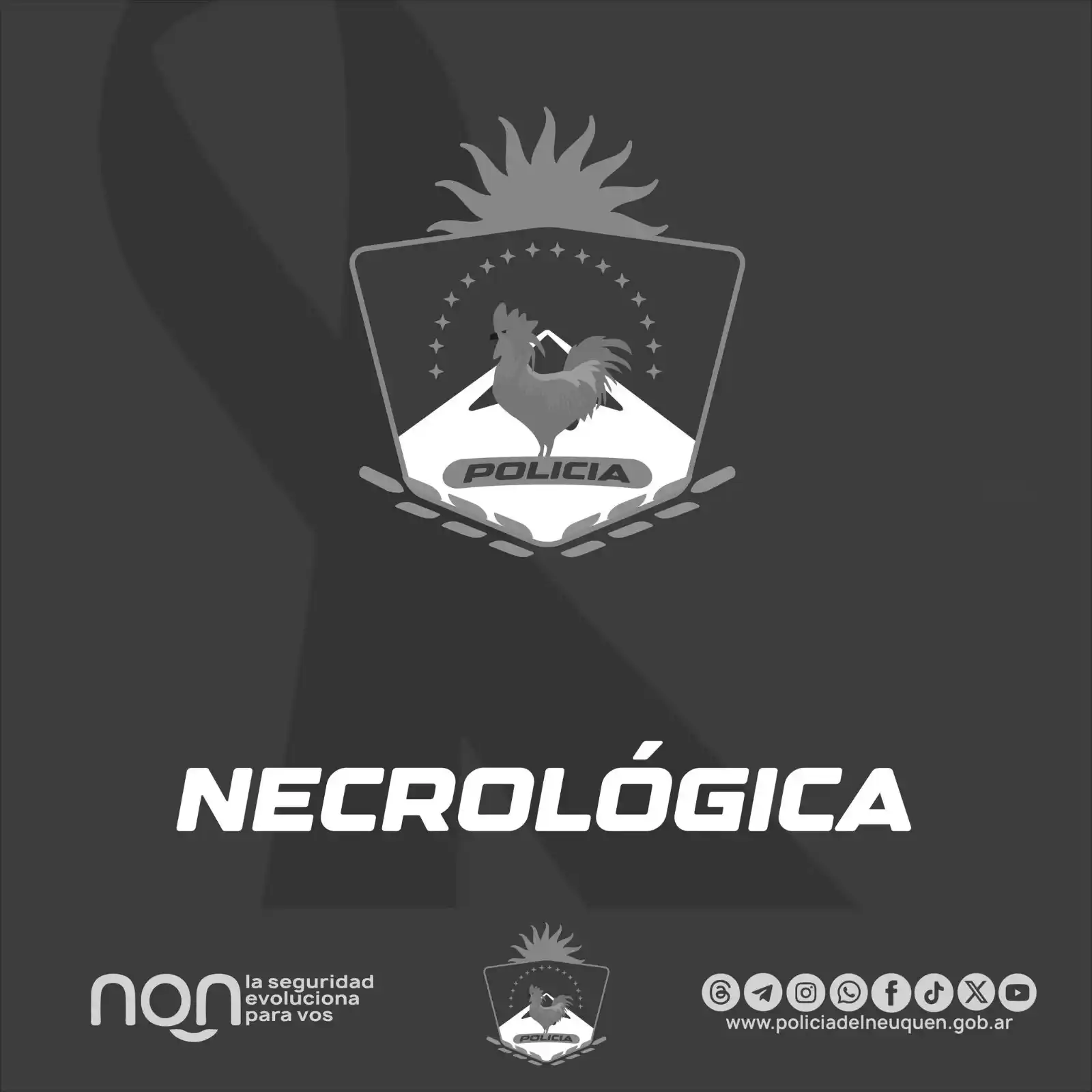 Image from POLICรA DEL NEUQUรN OFICIAL โ
: โ๐๐๐๐๐ ๐๐๐๐๐๐๐๐๐๐๐ ๐๐๐๐๐๐๐โ Con profundo dolor...