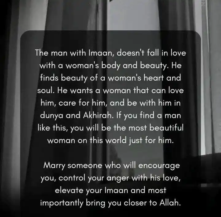 Image from Striving For Jannah: Marry someone with good Akhlaq and Deen, everything else is secondary....