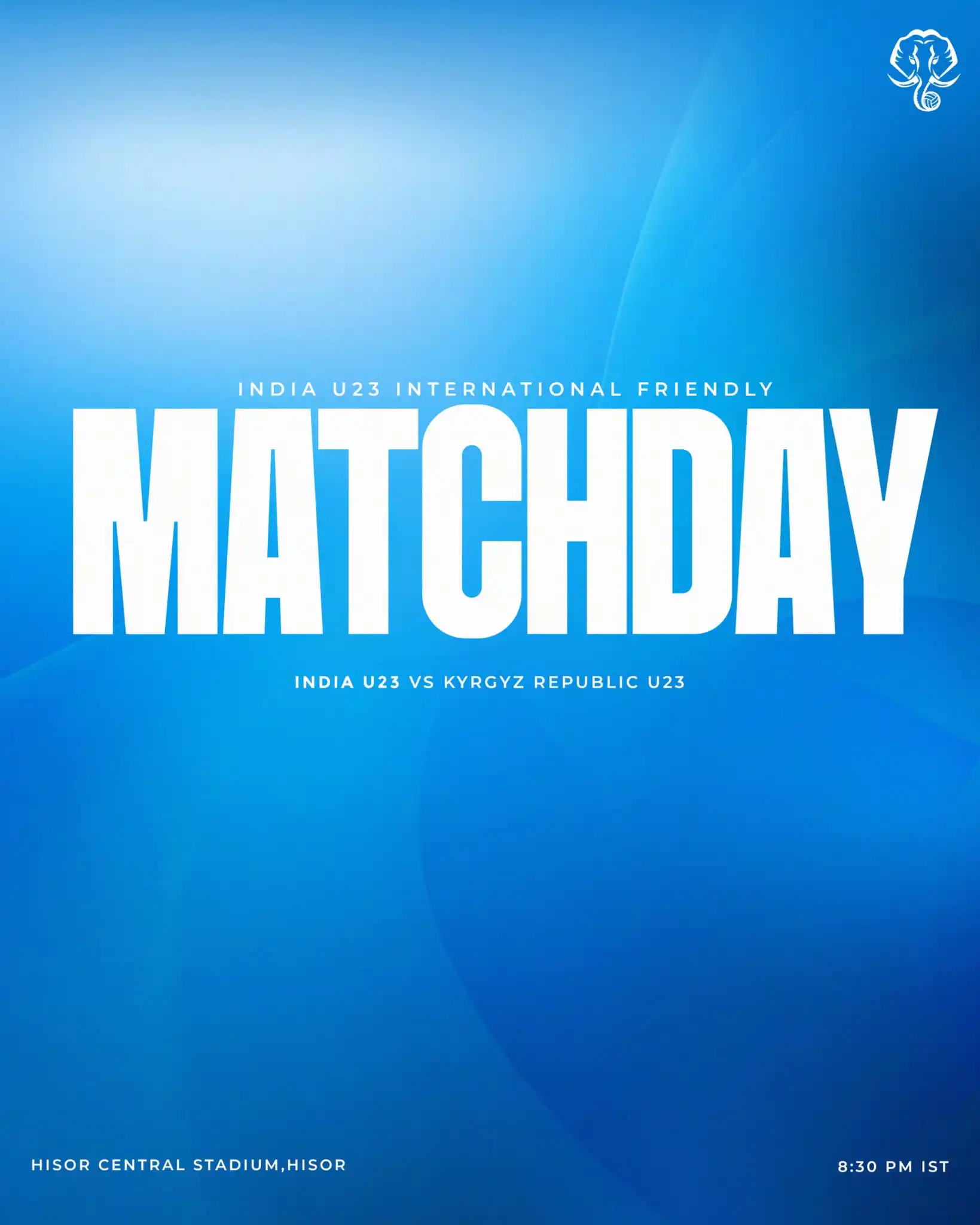 Image from KERALA BLASTERS FC OFFICIAL: 𝗠𝗔𝗧𝗖𝗛𝗗𝗔𝗬 🇮🇳  India U23s take on Kyrgyz Republic in Tajikista...