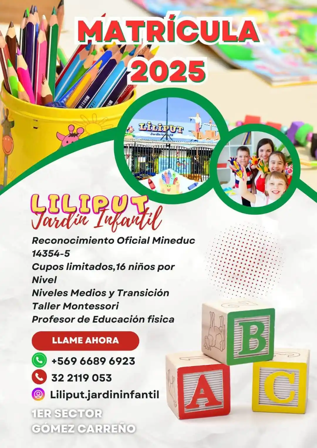 Image from CALADA CREATIVA EMPLEOS Y PYMES 5TA REGIÓN: *MATRÍCULAS ABIERTAS* *2025* *JARDÍN INFANTIL Y AFTER SCHOOL LILIPU...