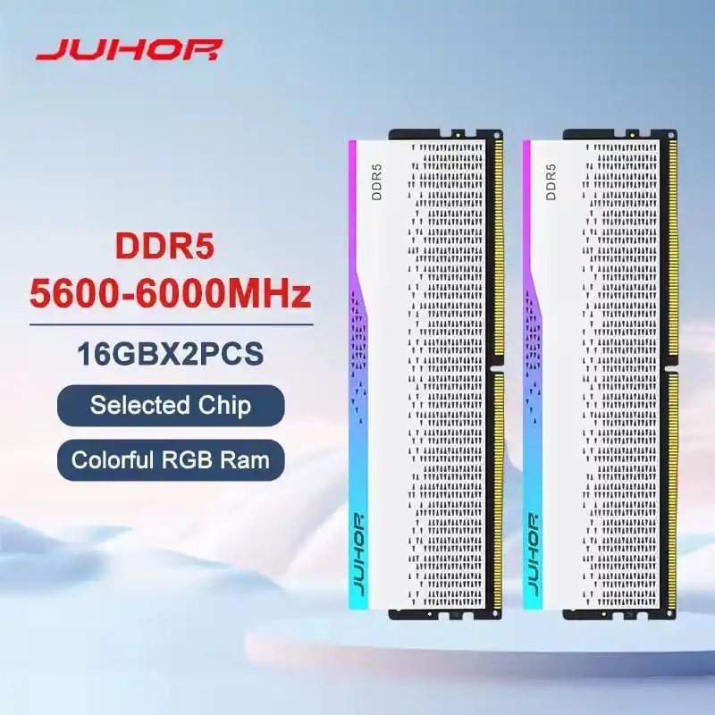 Image from Nerd Ofertas e Cupons: *Memórias em Oferta no APP Aliexpress* 🖥 Juhor DDR5 16GB (1x16) 6000...