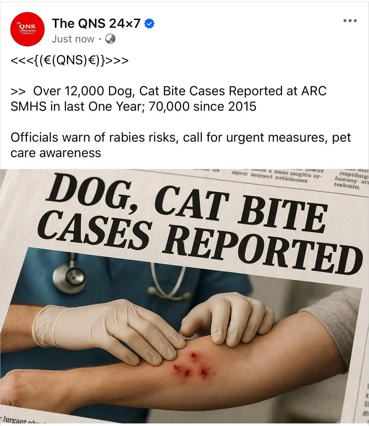 Image from The QNS 24×7: <<<{(€(QNS)€)}>>> >>  Over 12,000 Dog, Cat Bite Cases Reported at ARC ...