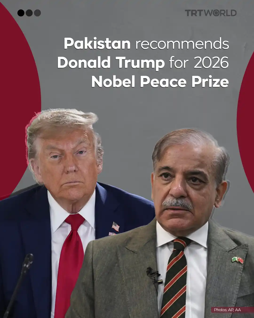 Image from TRT World: Pakistan has formally recommended the US President Donald J. Trump for...