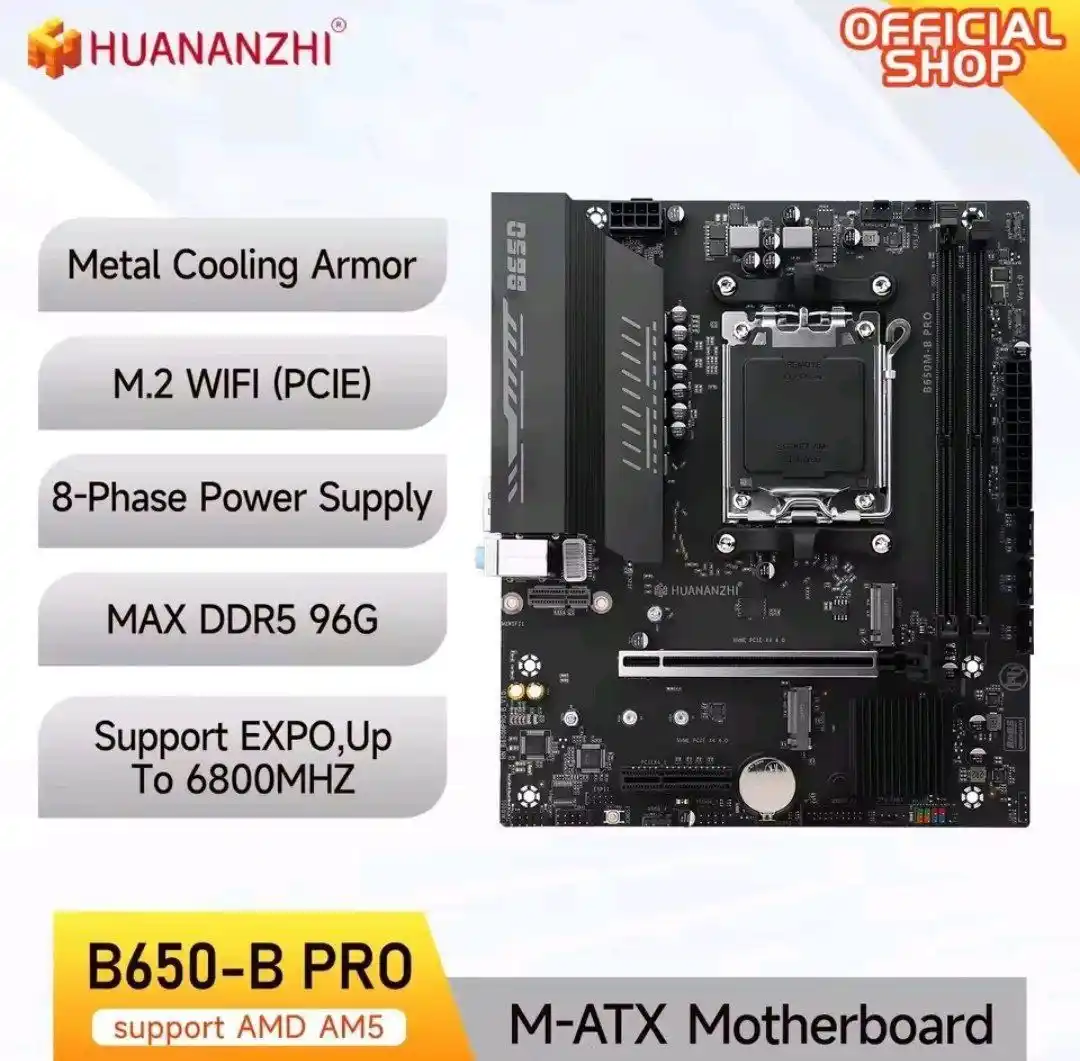 Image from Nerd Ofertas e Cupons: 🖥 Placa Mãe B650M-B Pro Huananzhi ✅ Preço R$ 608 Cupom: XJ2USVGYO3A...