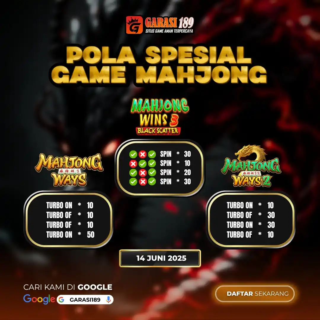 Image from PGSOFT GARASI189 : *POLA MAHJONG SPESIAL HARI INI BURUAN LAGI JAM JAM RAWAN WEDE GUYS* _...