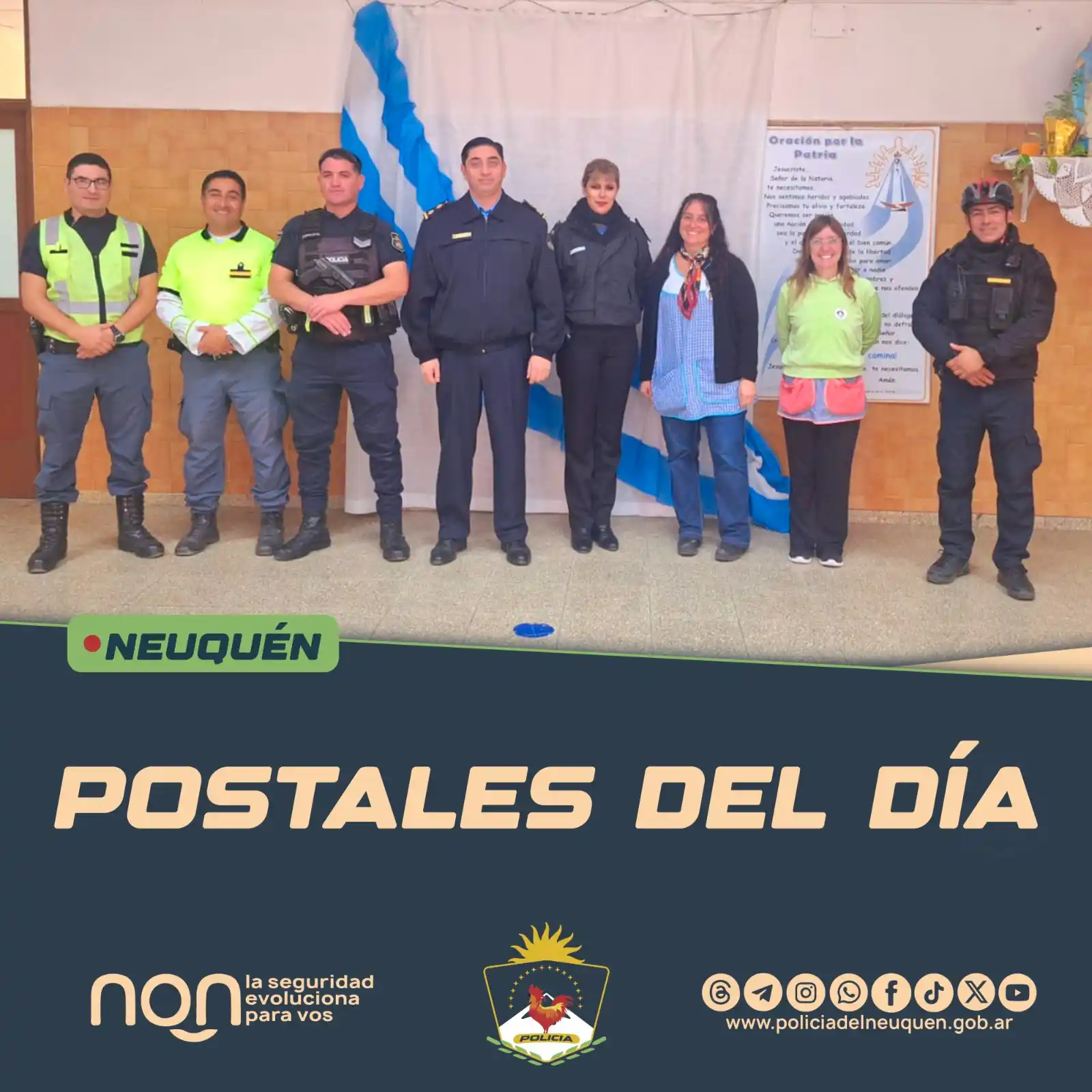 Image from POLICÍA DEL NEUQUÉN OFICIAL ✅: 📷. 𝐏𝐎𝐒𝐓𝐀𝐋 𝐃𝐄𝐋 𝐃𝐈́𝐀 📷  Este miércoles por la mañana se ll...