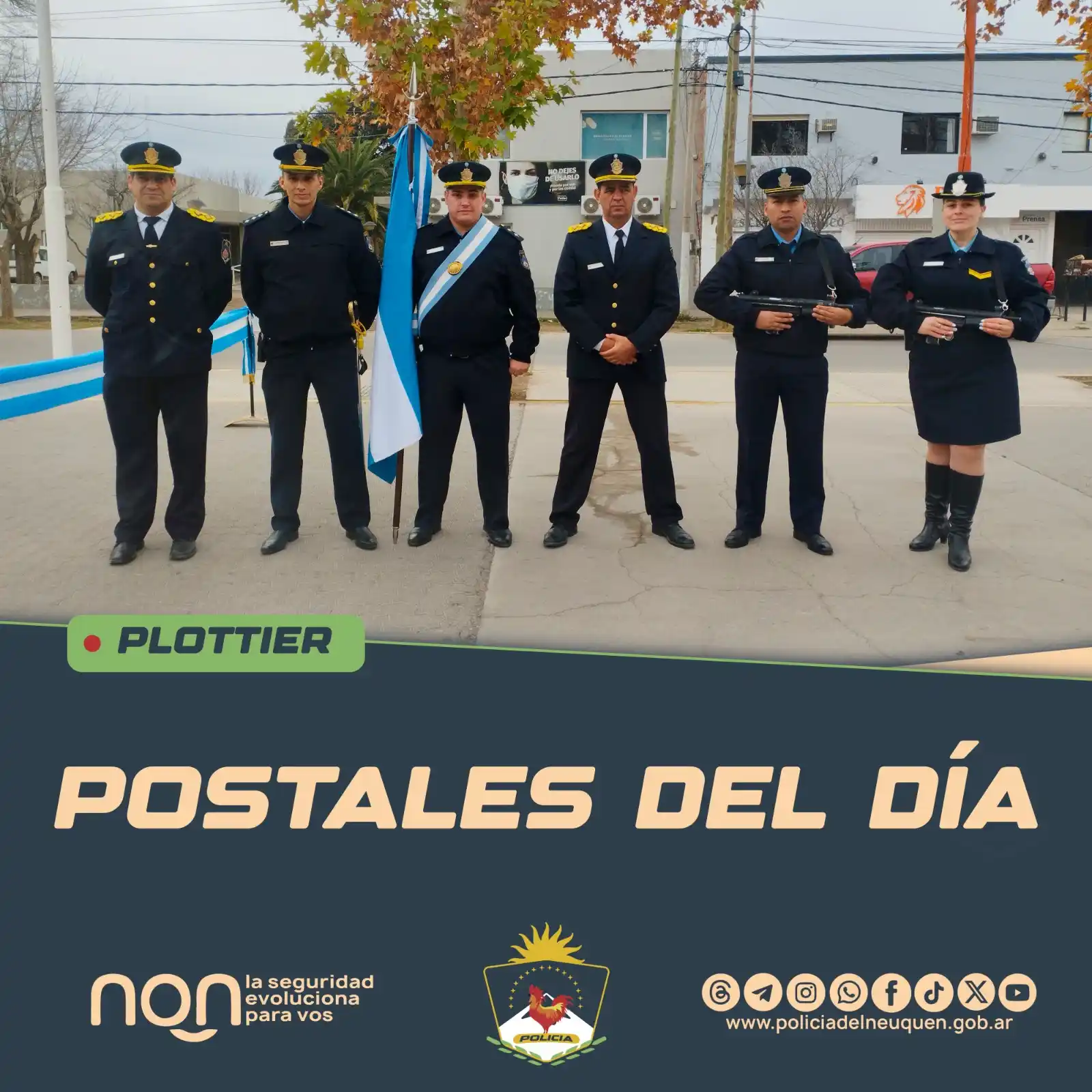 Image from POLICÍA DEL NEUQUÉN OFICIAL ✅: 📸𝐏𝐎𝐒𝐓𝐀𝐋𝐄𝐒 𝐃𝐄𝐋 𝐃𝐈́𝐀📸 Personal de Comisaria 46° parti...