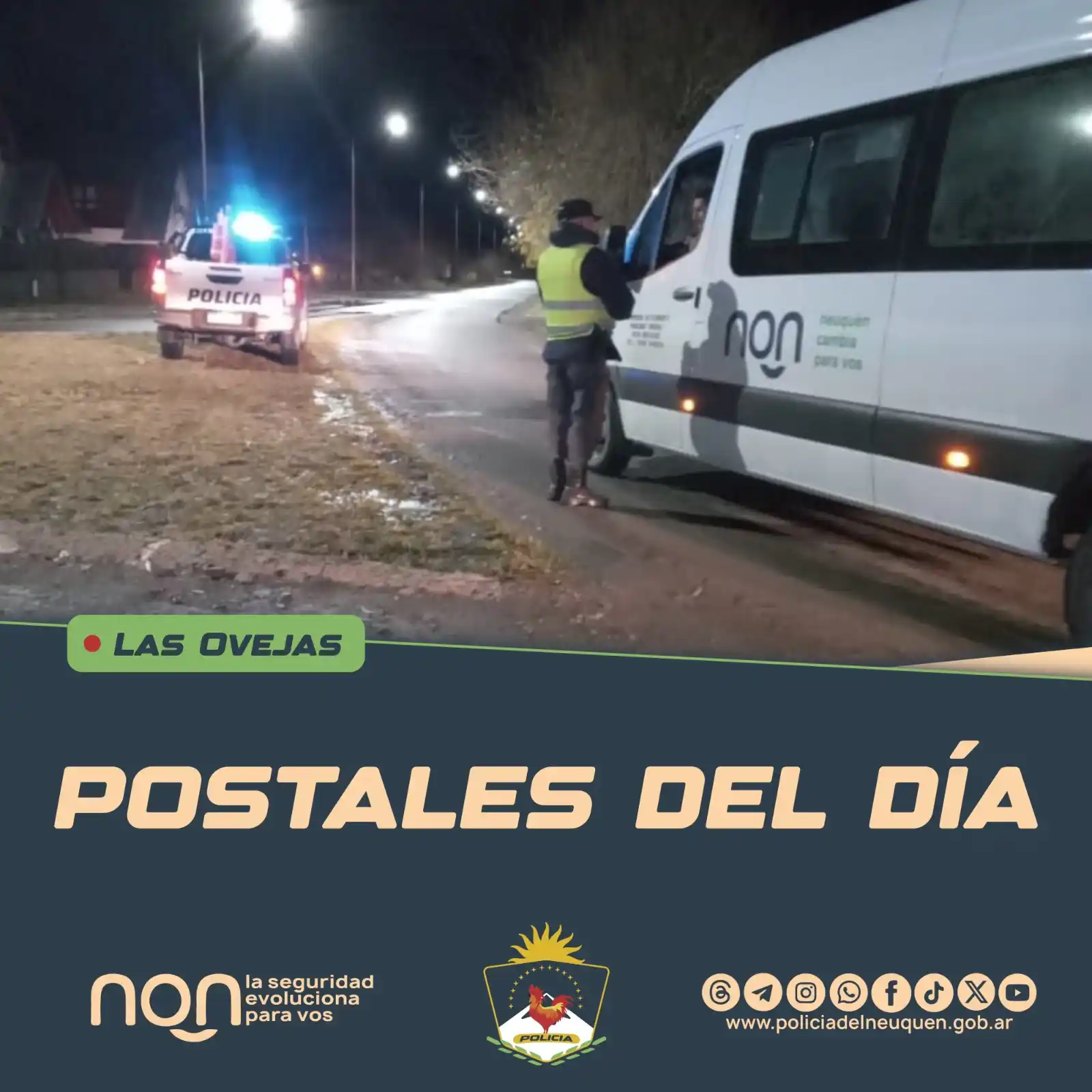 Image from POLICÍA DEL NEUQUÉN OFICIAL ✅: 📷 𝐏𝐎𝐒𝐓𝐀𝐋𝐄𝐒 𝐃𝐄𝐋 𝐃𝐈𝐀 📷  Personal de la Comisaría 38°, de...