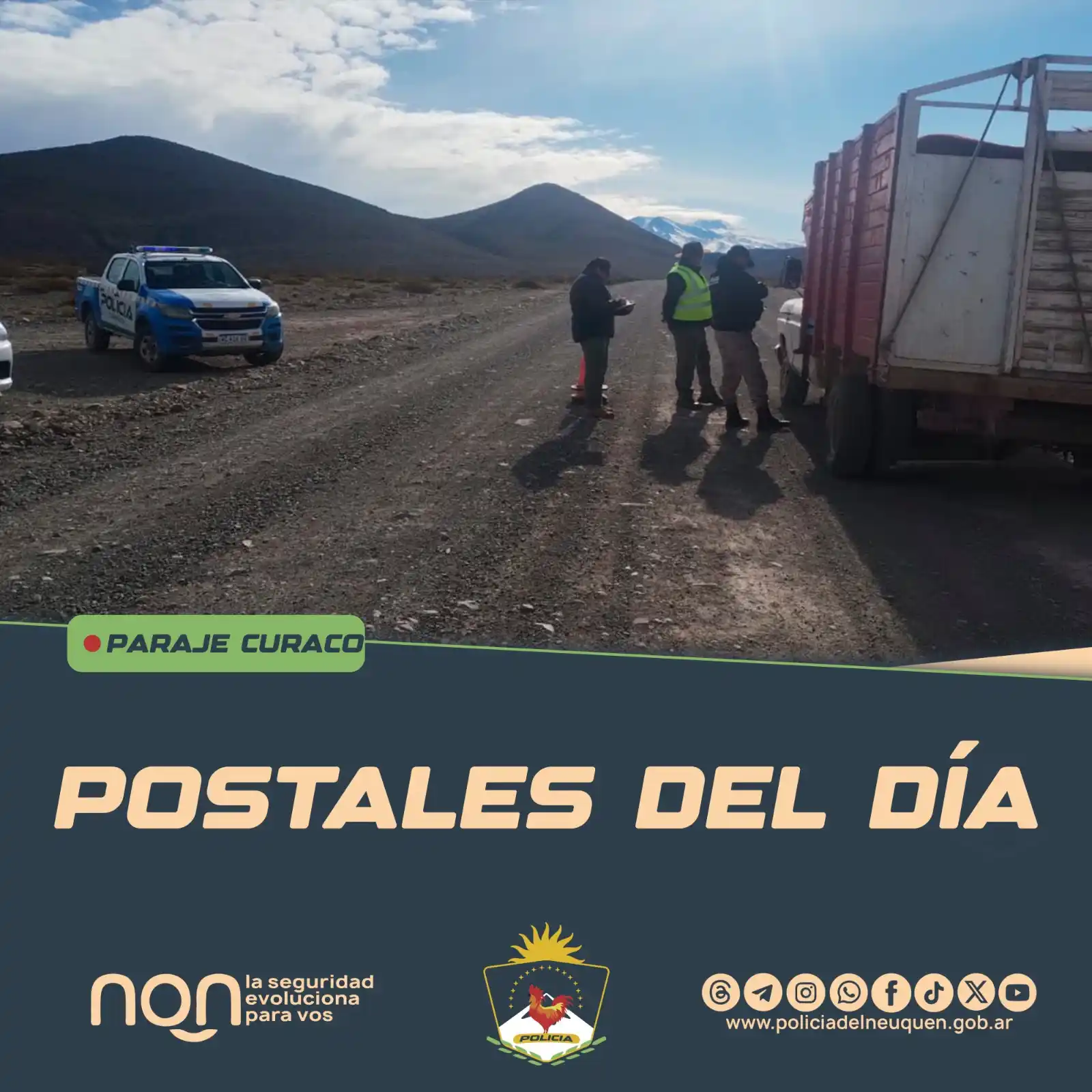 Image from POLICÍA DEL NEUQUÉN OFICIAL ✅: 📸𝐏𝐎𝐒𝐓𝐀𝐋𝐄𝐒 𝐃𝐄𝐋 𝐃𝐈́𝐀📸  Personal de la División Brigada R...