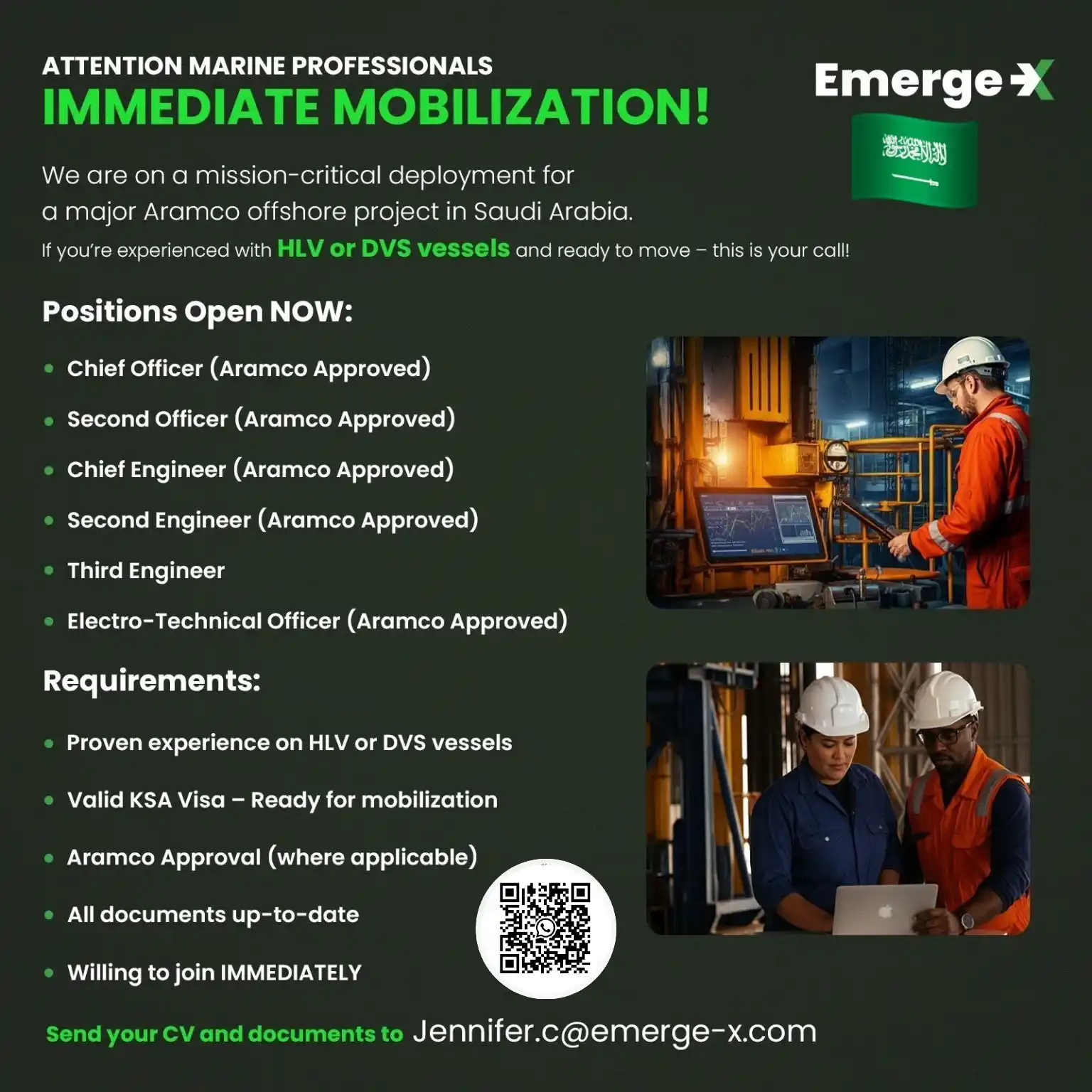 Image from Vacancies In Gulf👔: _Posting Date: 19.06.2025_ We're hiring experienced Marine Crew for i...