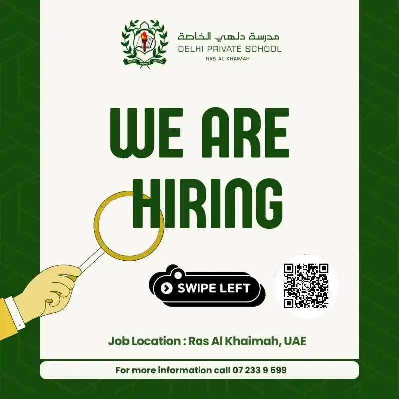 Image from Vacancies In Gulf👔: _Posting Date: 20.06.2025_ *Delhi Private School Ras Al Khaimah Caree...