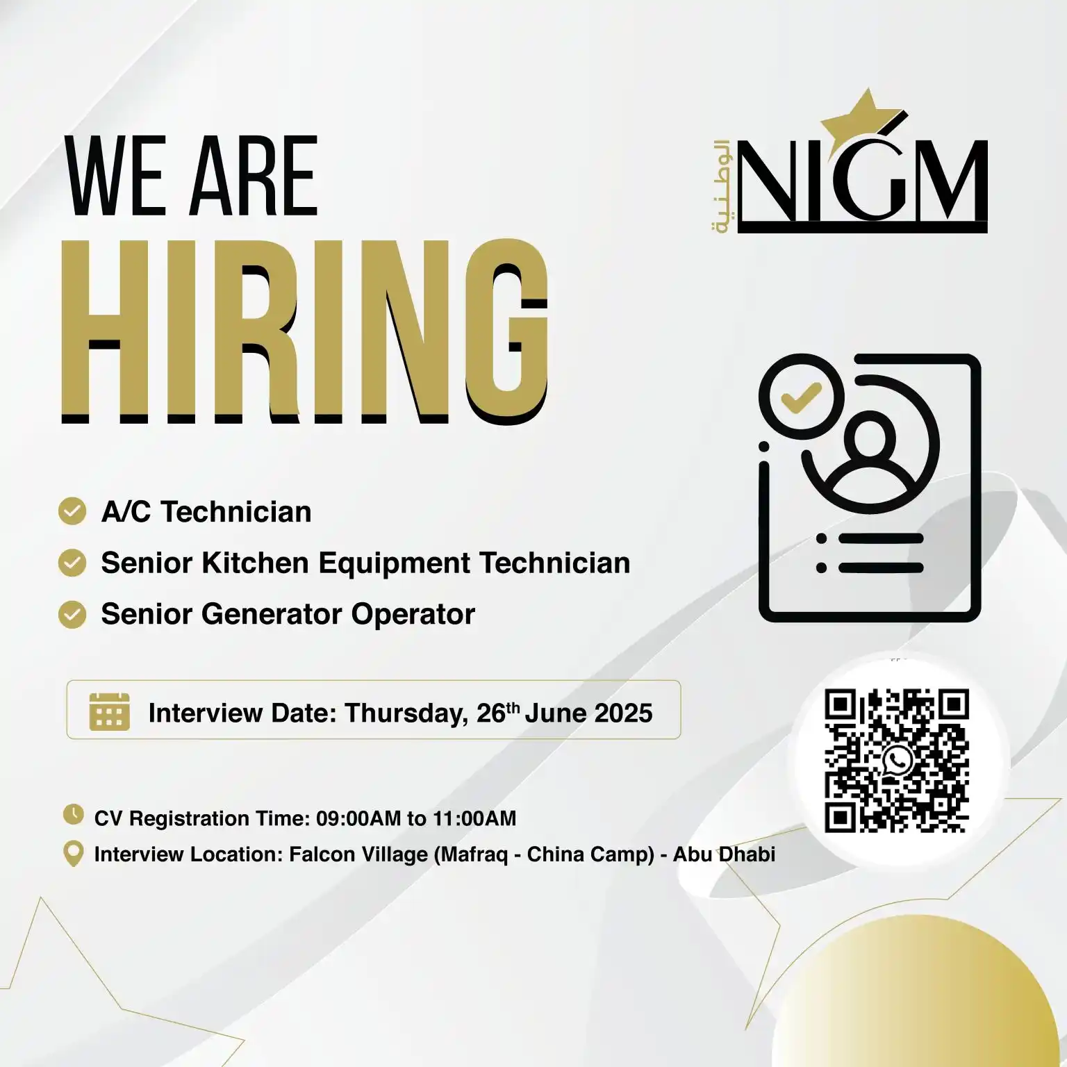 Image from Vacancies In Gulf👔: _Posting Date: 20.06.2025_ Walk-In Interviews – Join Our Growing Team...